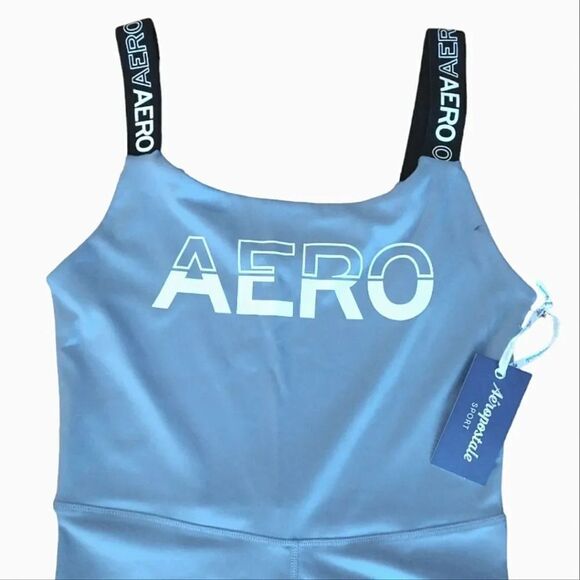 Aeropostale Sport Logo One Piece Biker Shorts Romper Medium NWT - Picture 3 of 11